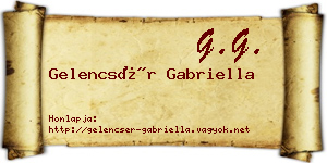 Gelencsér Gabriella névjegykártya
