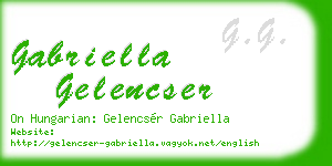 gabriella gelencser business card