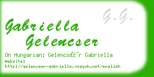 gabriella gelencser business card